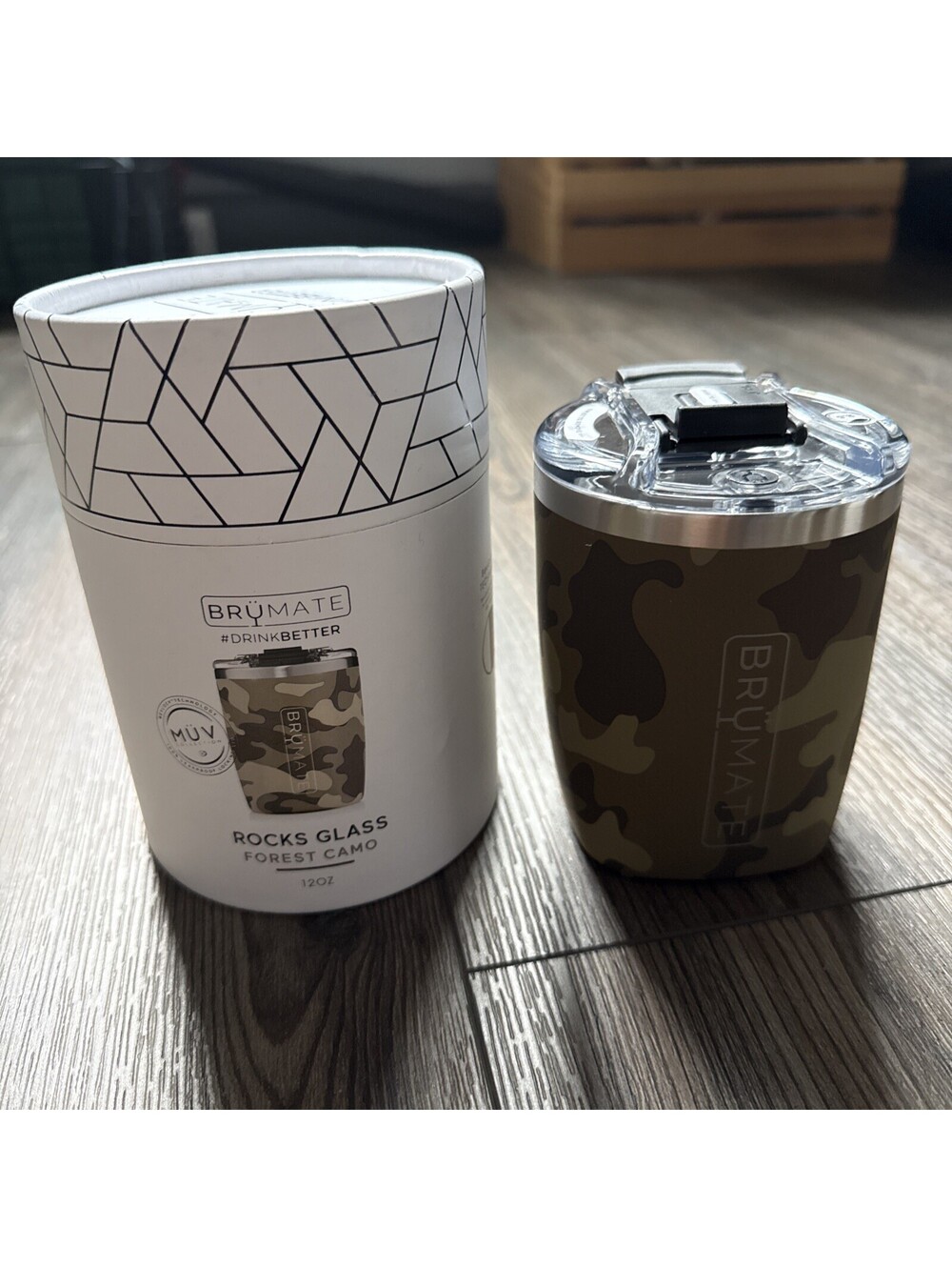 Brumate Rocks Glass 12oz Tumbler Camo NWT
